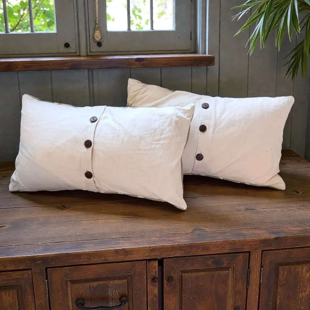 West Elm Pillow Set Down Filled Neutral Textured Organic Modern Quiet Luxury